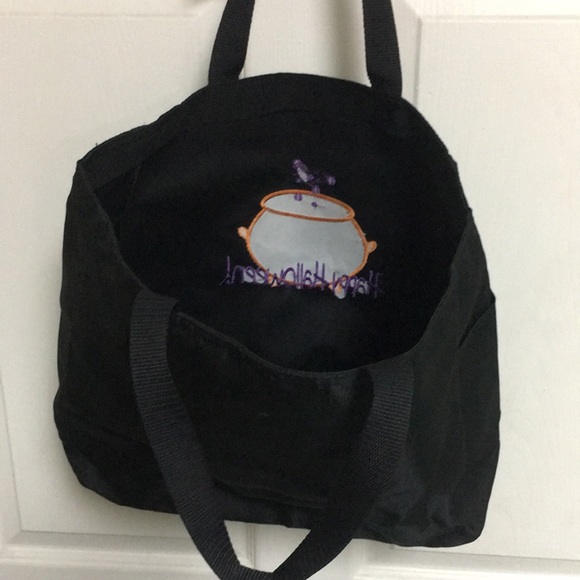 Happy Halloween Embroidered Cauldron Tote Bag - Picture 5 of 7